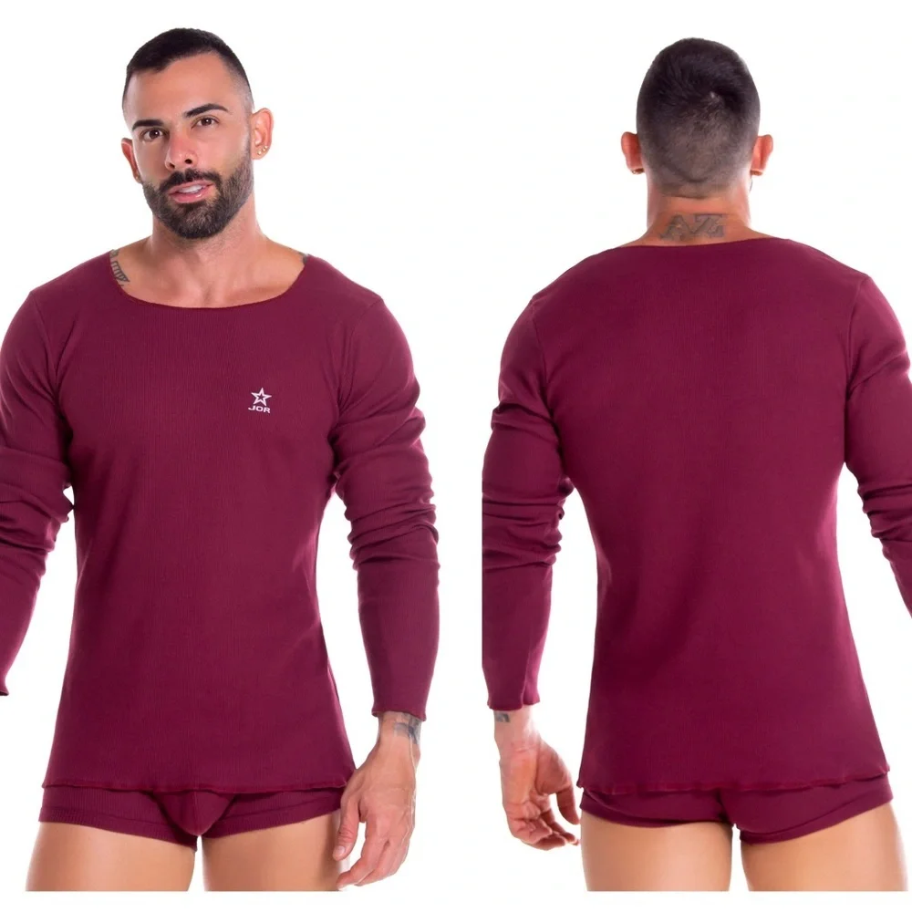 JOR Arizona Long Sleeve T-Shirt Color Wine - Picture 3 of 3
